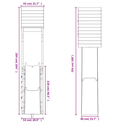 vidaXL Set de joacă pentru exterior, lemn de pin impregnat