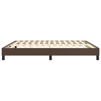 vidaXL Cadru de pat box spring, maro, 180x200 cm, piele ecologică