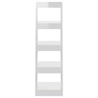 vidaXL Bibliotecă/Separator cameră, alb extralucios, 40x30x135 cm