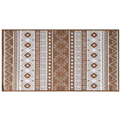 vidaXL Covor de exterior, maro și alb, 80x150 cm, design reversibil