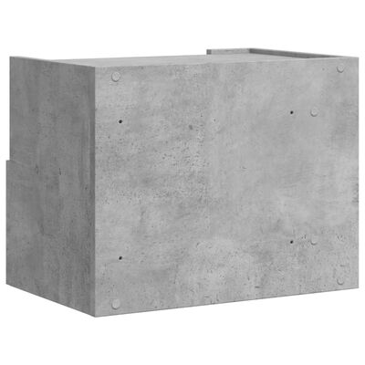 vidaXL Noptiere de perete, 2 buc., gri beton, 45x30x35 cm