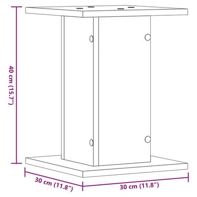 vidaXL Suporturi de plante, 2 buc., alb, 30x30x40 cm, lemn prelucrat