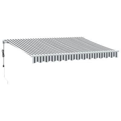 vidaXL Copertină retractabilă automat, antracit/alb, 350x250 cm