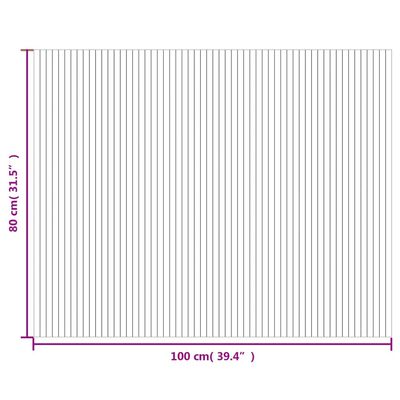 vidaXL Covor dreptunghiular, maro, 80x100 cm, bambus