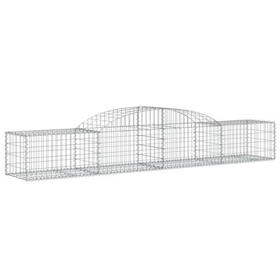 vidaXL Coșuri gabion arcuite, 17 buc., 300x50x40/60cm, fier galvanizat