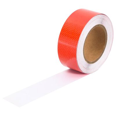 vidaXL Bandă reflectorizantă, roșu, 5 cm x 20 m, PVC