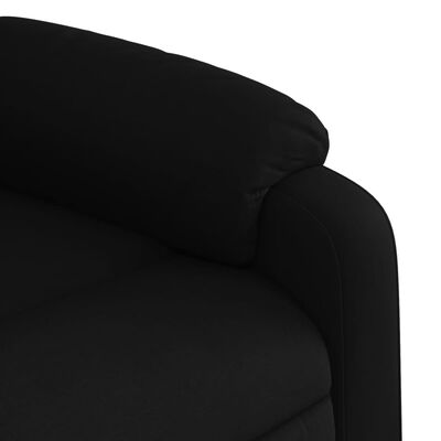 vidaXL Fotoliu electric de masaj rabatabil, negru, textil