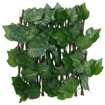 vidaXL Spalier frunze struguri artificiale extensibil, verde 180x20 cm