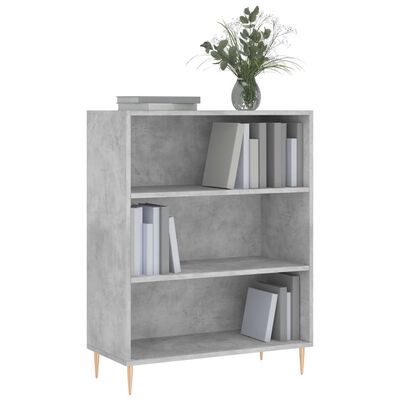 vidaXL Bibliotecă, gri beton, 69,5x32,5x90 cm, lemn compozit