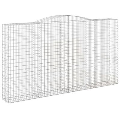 vidaXL Coș gabion arcuit 400x50x220/240 cm fier galvanizat