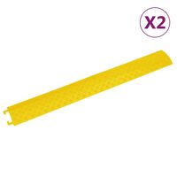 vidaXL Rampe de protecție pentru cabluri, 2 buc., galben, 98,5 cm