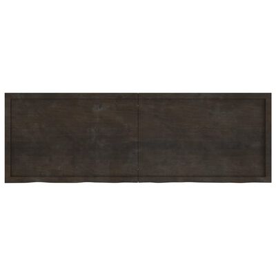 vidaXL Blat de baie, maro închis, 180x60x(2-4) cm, lemn masiv tratat