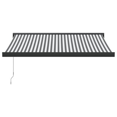 vidaXL Copertină retractabilă antracit/alb, 3x2,5 m, textil/aluminiu