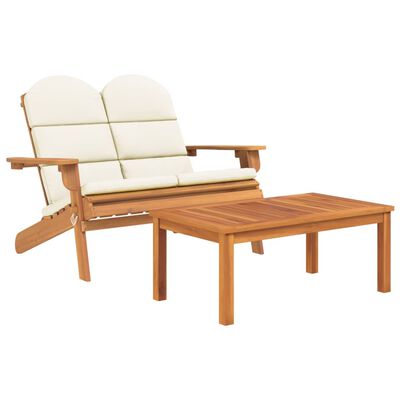 vidaXL Set mobilier de grădină Adirondack, 3 piese, lemn masiv acacia