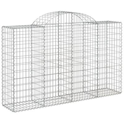 vidaXL Coșuri gabion arcuite 5 buc, 200x50x120/140 cm, fier galvanizat