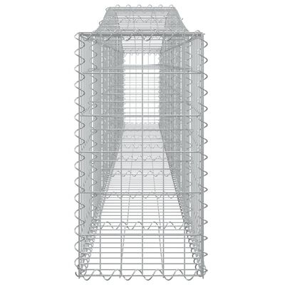 vidaXL Coșuri gabion arcuite 4 buc, 400x30x60/80 cm, fier galvanizat