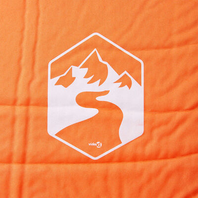 vidaXL Saltea camping auto-gonflabilă cu pernă, 1 persoană, portocaliu