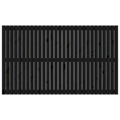 vidaXL Tăblie de pat pentru perete, negru, 185x3x110 cm lemn masiv pin