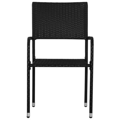 vidaXL Set mobilier de grădină, 5 piese, negru