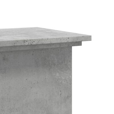 vidaXL Suport de plante, gri beton, 33x33x80 cm, lemn prelucrat