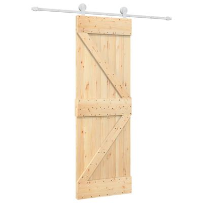 vidaXL Ușă glisantă cu set de feronerie 70x210 cm, lemn masiv de pin