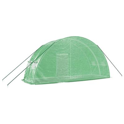 vidaXL Seră cu cadru din oțel, verde, 12 m², 6x2x2,85 m