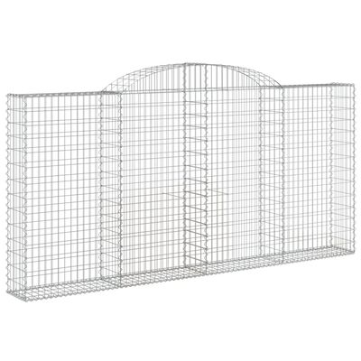 vidaXL Coșuri gabion arcuite 11 buc. 300x30x140/160cm fier galvanizat