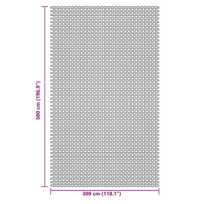 vidaXL Covoraș de camping, verde, 5x3 m