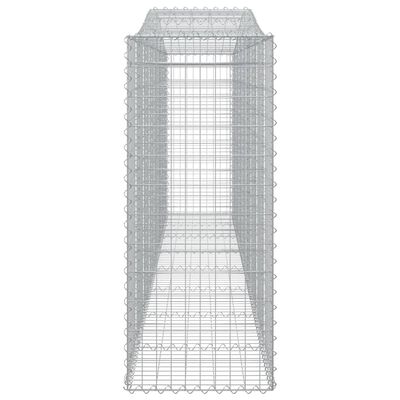 vidaXL Coș gabion arcuit 400x50x120/140 cm fier galvanizat