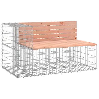 vidaXL Bancă de grădină design gabion 122x71x65,5cm lemn masiv Douglas