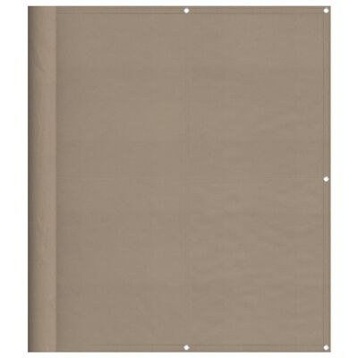 vidaXL Paravan de balcon, gri taupe, 120x800 cm, 100% poliester oxford