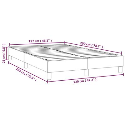 vidaXL Cadru de pat, cappuccino, 120x200 cm, piele ecologică