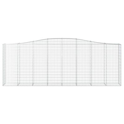 vidaXL Coșuri gabion arcuite 15 buc, 400x50x140/160cm, fier galvanizat