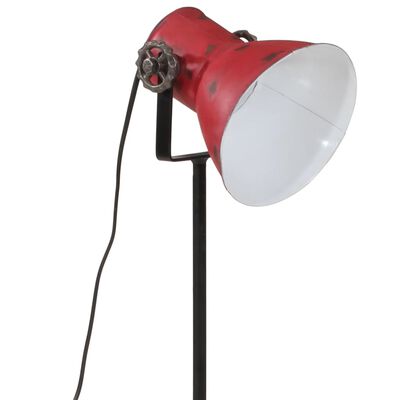 vidaXL Lampă de podea 25 W, roșu uzat, 35x35x65/95 cm, E27