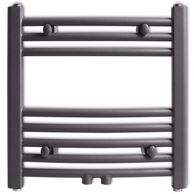 Radiator port-prosop încălzire centrală baie, curbat, 480x480 mm, gri