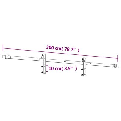 vidaXL Ușă glisantă cu set de feronerie 85x210 cm, lemn masiv de pin