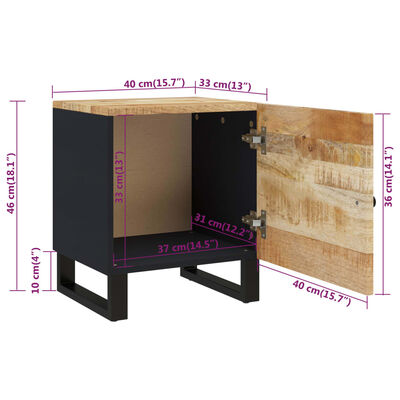 vidaXL Noptiere, 2 buc., 40x33x46 cm, lemn masiv de acacia