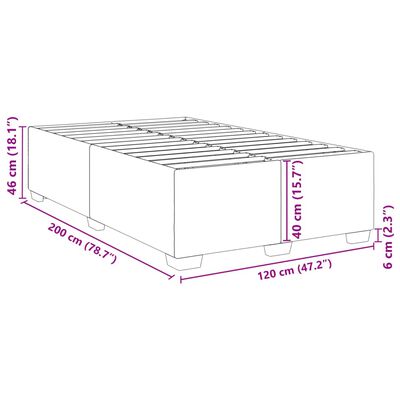 vidaXL Cadru de pat, negru, 120x200 cm, piele ecologică