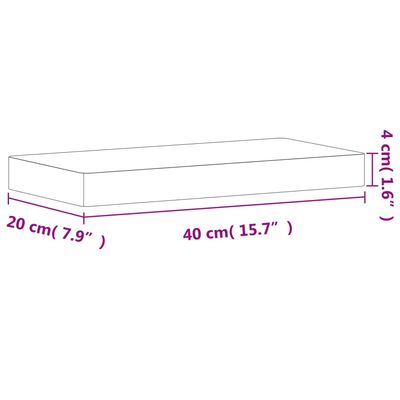 vidaXL Raft de perete, 40x20x4 cm, lemn masiv de fag