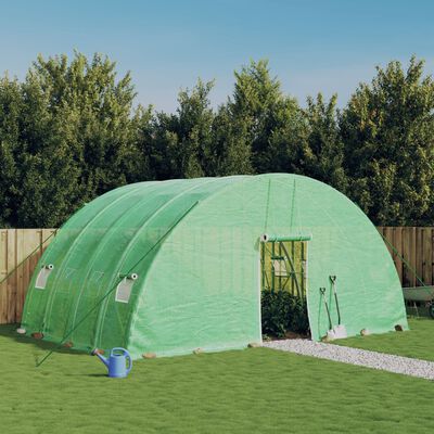 vidaXL Seră cu cadru din oțel, verde, 24 m², 6x4x2,85 m