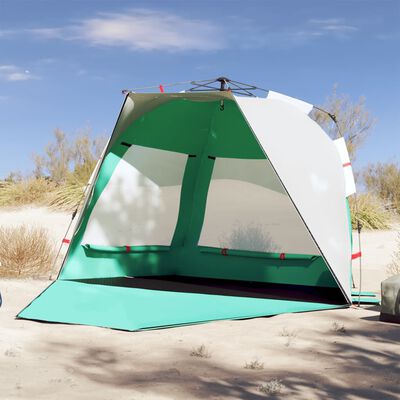 vidaXL Cort camping 3 persoane verde marin impermeabil setare rapidă