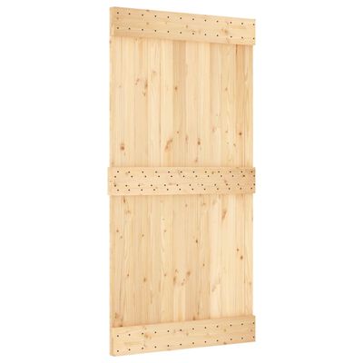 vidaXL Ușă glisantă cu set feronerie, 100x210 cm, lemn masiv de pin