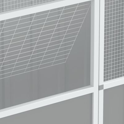 vidaXL Colivie pentru păsări gri 215x78x200 cm oțel galvanizat