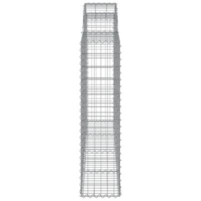 vidaXL Coșuri gabion arcuite 15 buc, 200x30x120/140cm, fier galvanizat