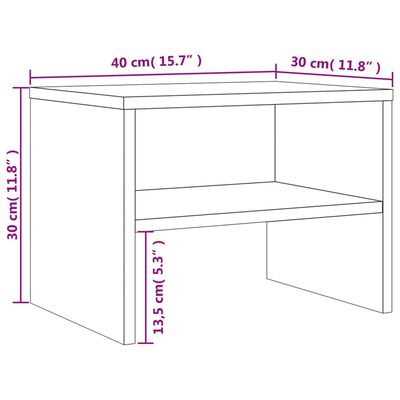 vidaXL Noptiere, 2 buc., stejar maro, 40x30x30 cm, lemn prelucrat