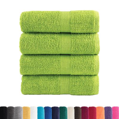 vidaXL Prosoape mâini premium SOLUND 4 buc verde 30x30 cm 600 gsm