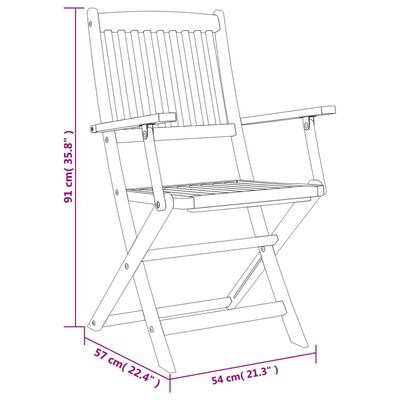 vidaXL Set mobilier de grădină, 5 piese, lemn masiv de acacia