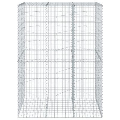 vidaXL Coș gabion cu capac, 150x100x200 cm, fier galvanizat