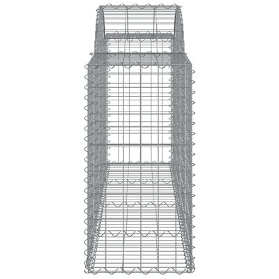 vidaXL Coșuri gabion arcuite 3 buc, 200x50x80/100 cm, fier galvanizat