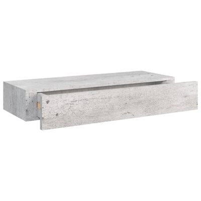 vidaXL Dulapuri de perete cu sertar 2 buc. gri beton 60x23,5x10 cm MDF